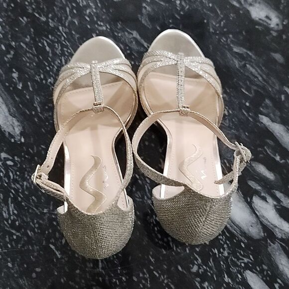 BRAND NEW NINA STRAPPY HEEL SPARKLE&SHINE OPEN TOE SANDAL - Picture 8 of 15